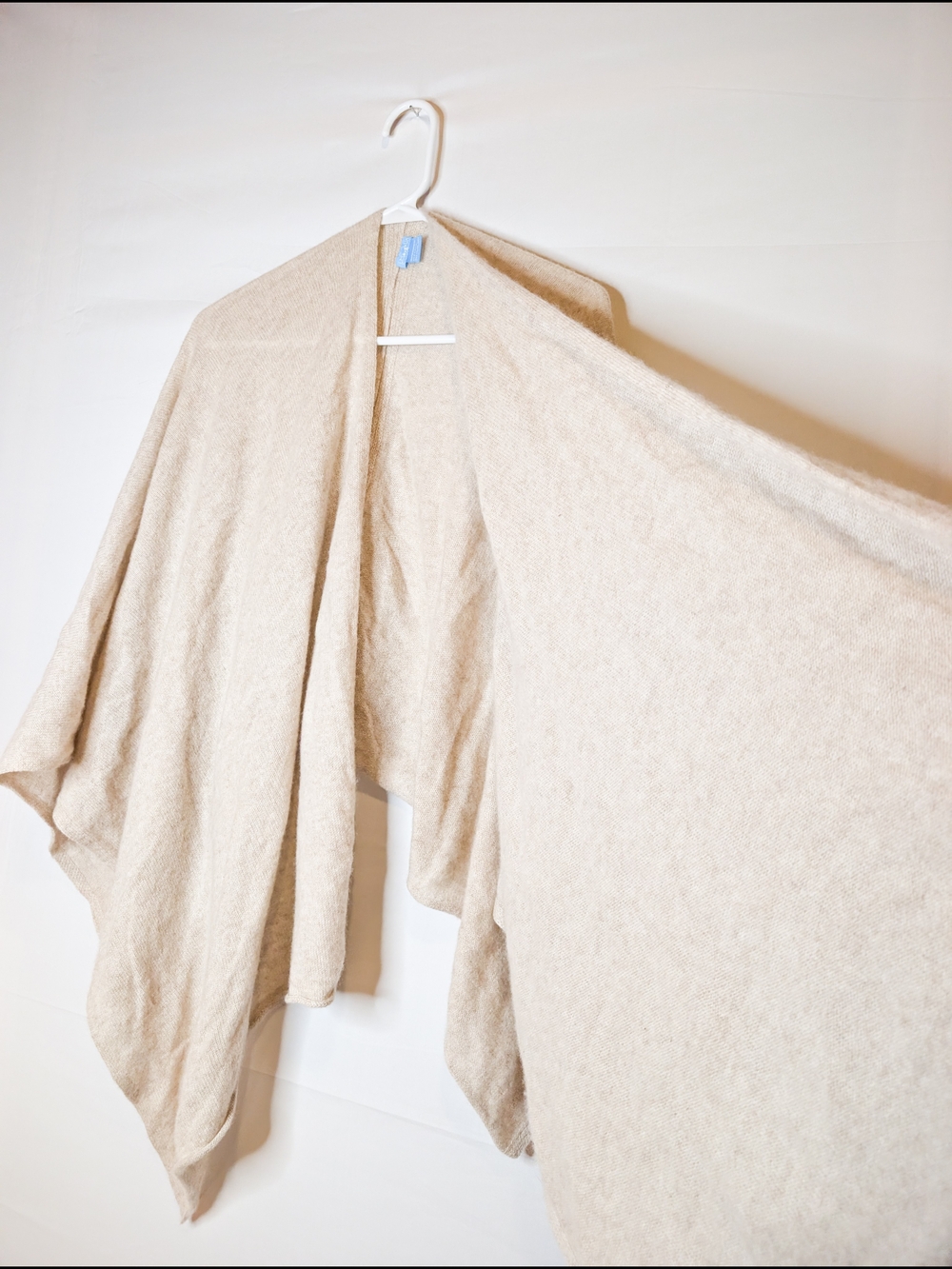 J. McLaughlin Julia Cashmere Wrap Oatmeal OS - Picture 3 of 7